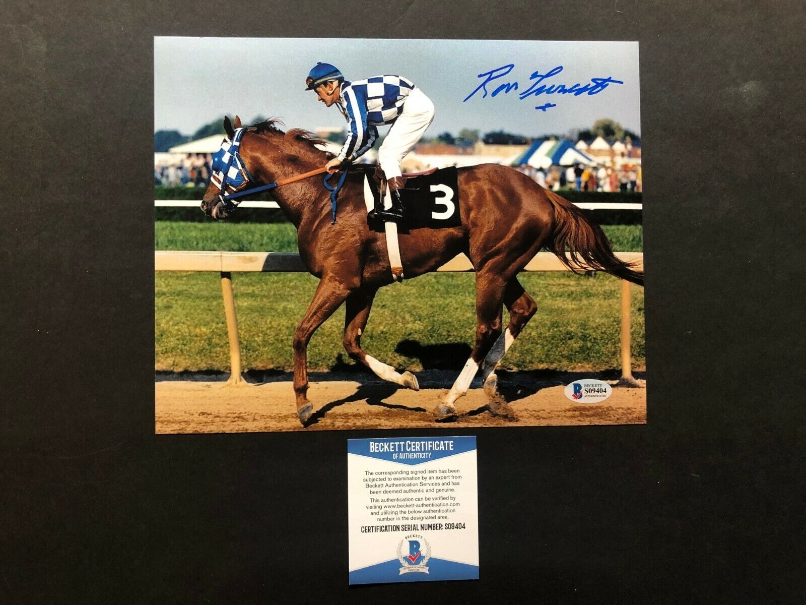 Ron Turcotte signed autographed racing Secretariat 8x10 Photo Poster painting Beckett BAS coa