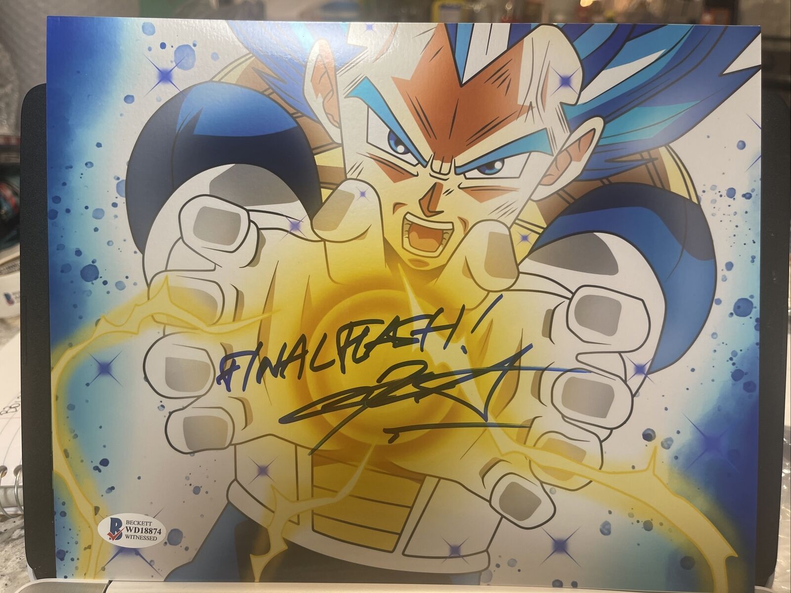 CHRISTOPHER SABAT SIGNED 8x10 Photo Poster painting! DRAGONBALL Z! VEGETA BECKETT COA D6