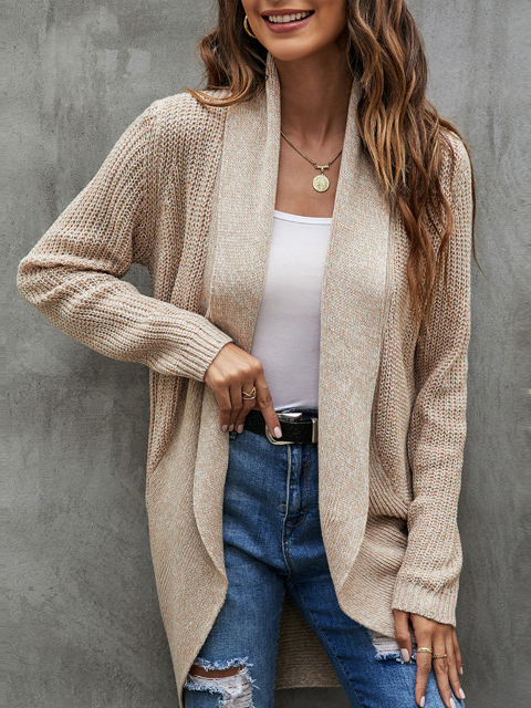 Vintage Plain Casual Elegant Lapel Sweater S148- Fabulory