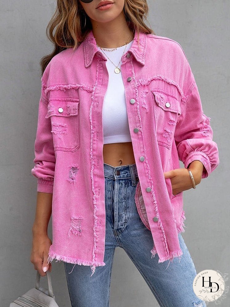 Summer Distressed Denim Jacket