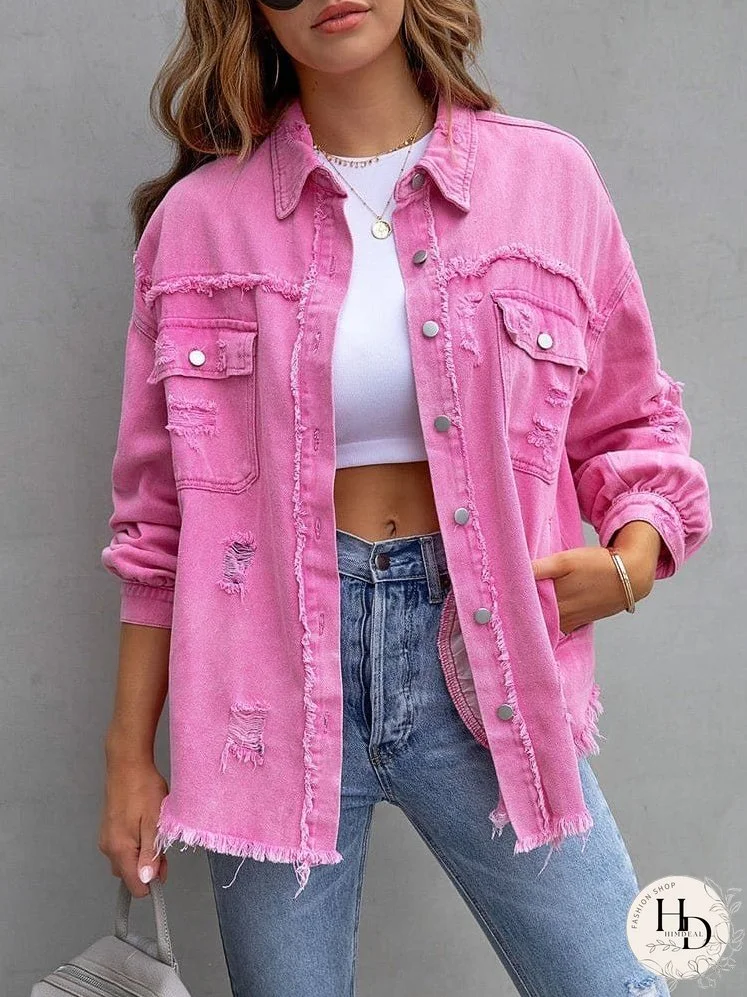 Summer Distressed Denim Jacket