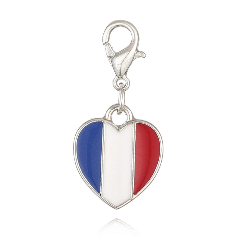 1 Piece Zinc Alloy American Flag Pendant Jewelry Accessories