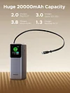 20000mAh 165W Mobile Power Bank + 240W C-C Fast Charging Data Cable, Can Charge Macbook and iPad