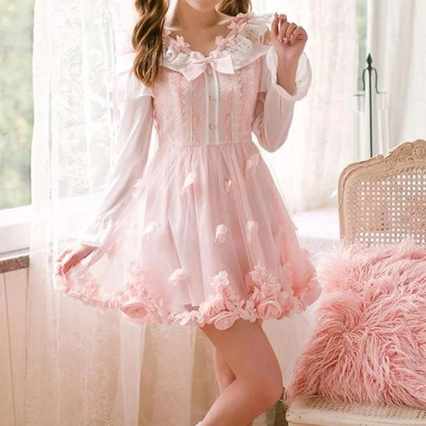 Pink Rosy Ruffle Fairy Dress SP1710545