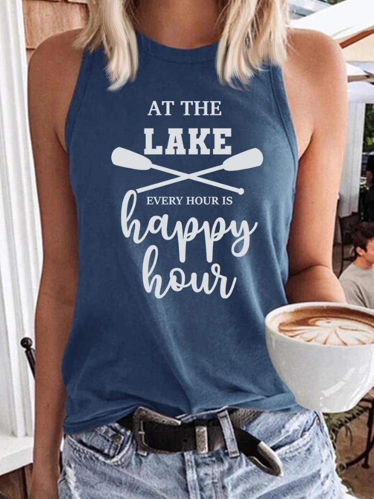 At The Lake Every Hour Is Happy Hour Tank Top