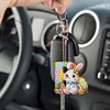 (US Only)PET Double Sided Special Shaped Easter Alphabet DIY Diamond Painting Keychain