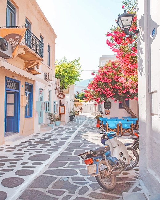 

Pretty Greek Street – Paint By Numbers - 40*50CM, 501 Original