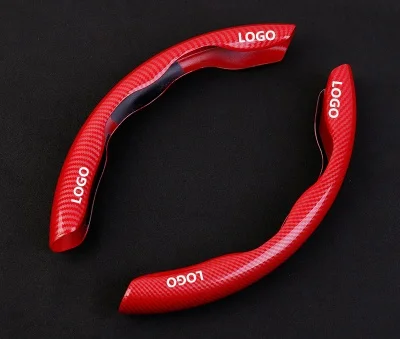 Car Steering Wheel Cover Water Transfer Carbon Fiber Pattern Ultra-thin Sweat-absorbent Anti-slip Steering Wheel Cover