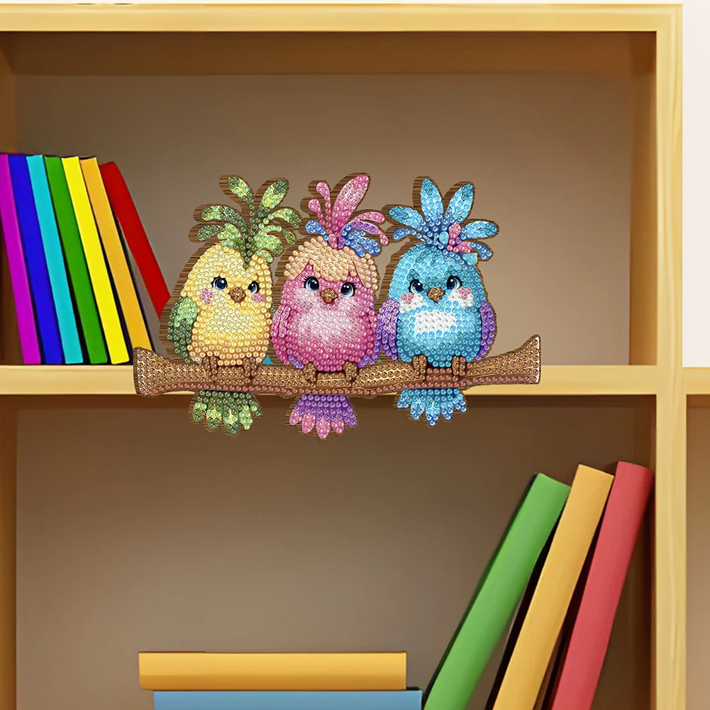 2Pcs Bird On A Branch Diamond Painting Door Corner Sign Diamond Door Frame Decor