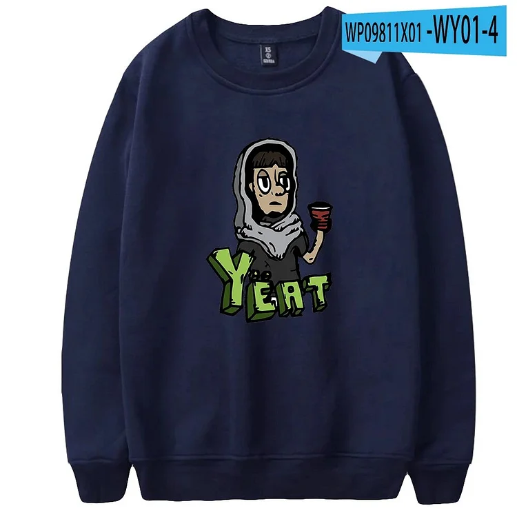 Mingyejia Rapper Yeat Merch Oversized Hoodie Women Men Long Sleeve Crewneck Sweatshirt Y2K Streetwear Casual Tracksuit Hip Hop Clothing