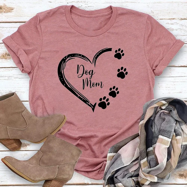 Dog Mom  Custom  Pet Animal Lover T-shirt Tee - 01661-CB