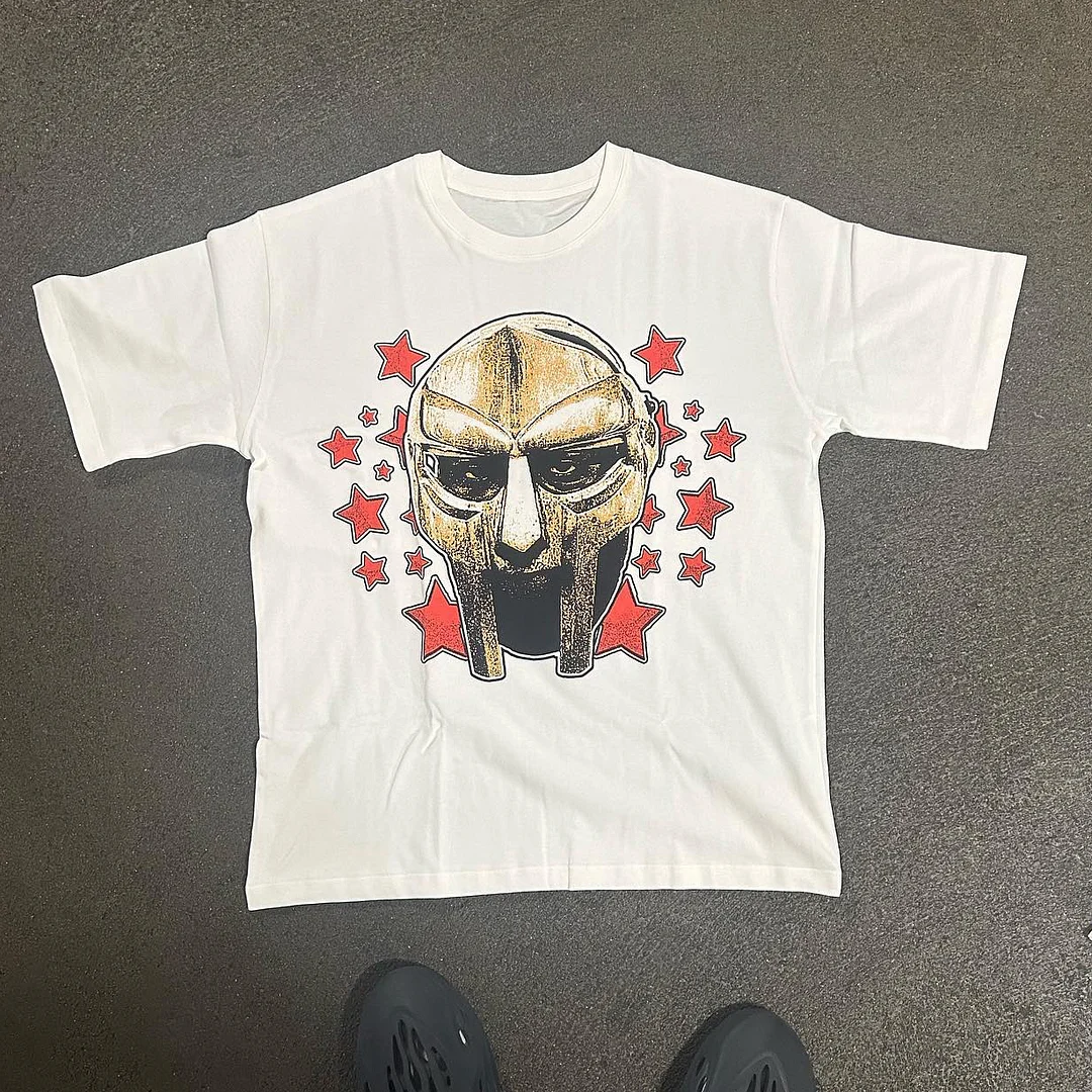 MF Doomsday mask print T-shirt