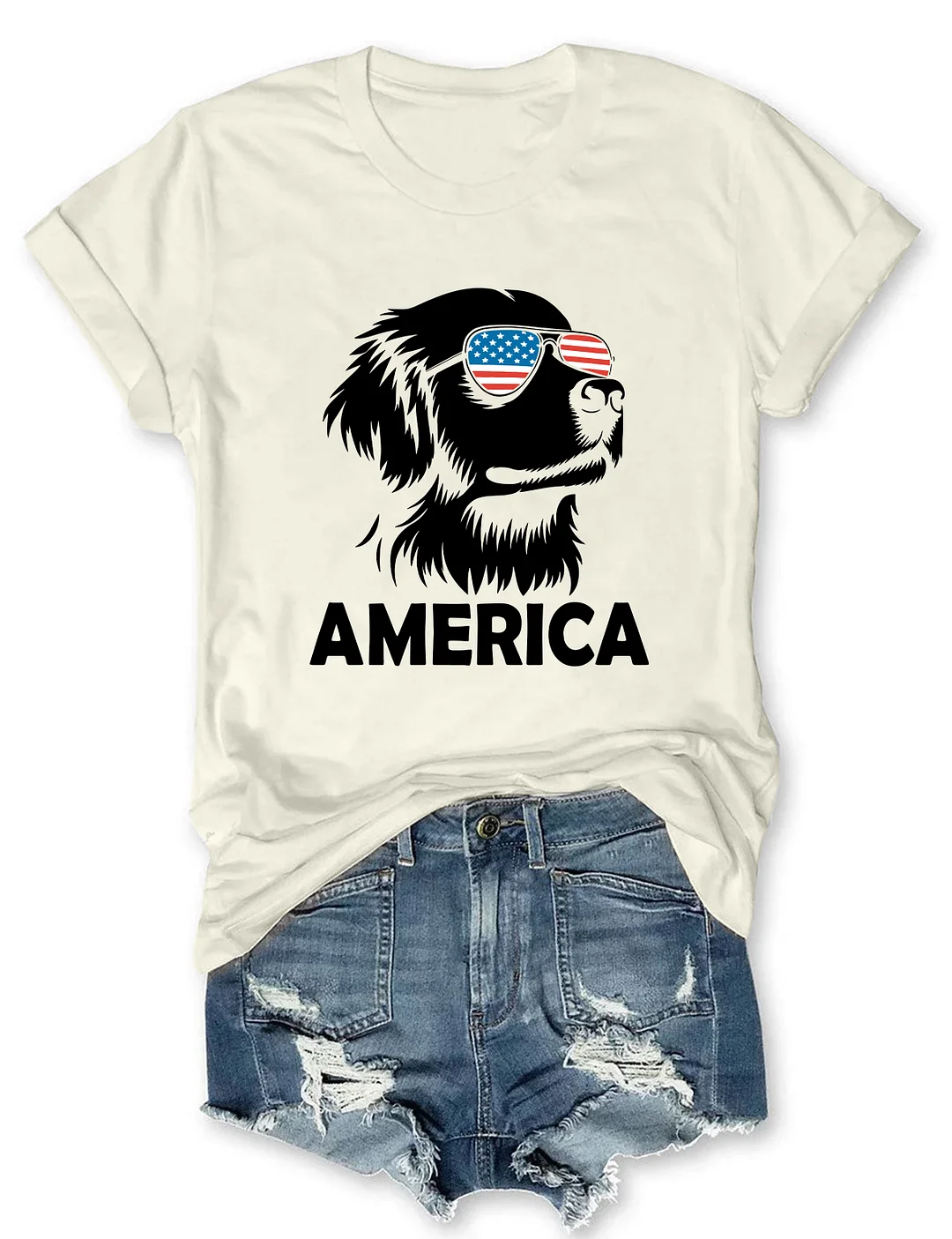 Golden Retriever America 4th Of July T-shirt