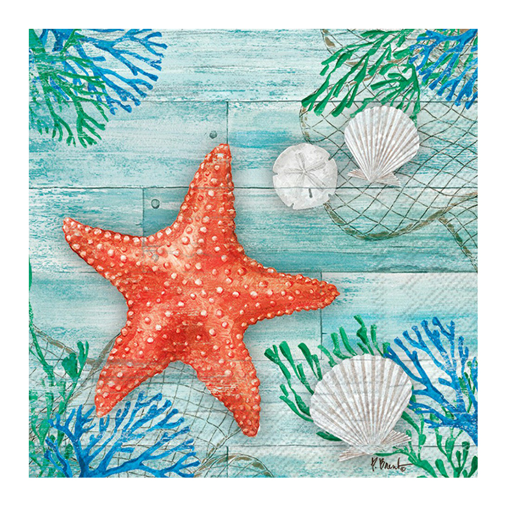 

Red Sea Star - Round Drill Diamond Painting - 45*45CM, 501 Original