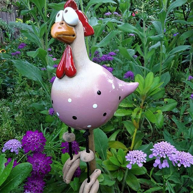 Handmade Chicken Art Resin Garden Decoration