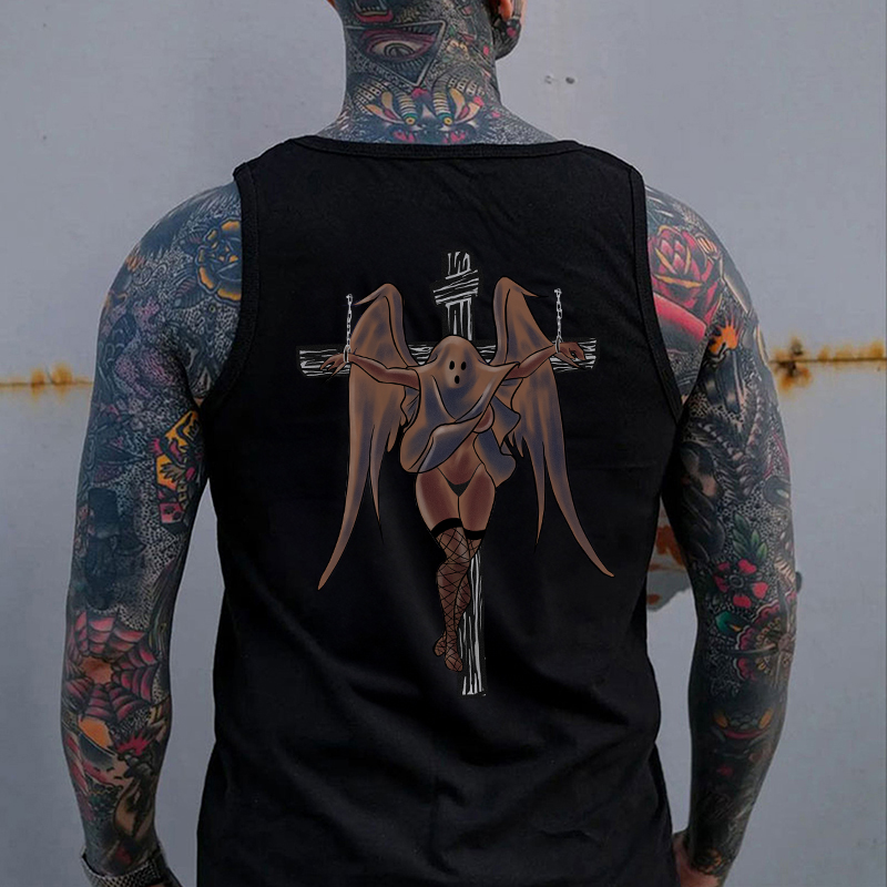 THE GHOST ON TRIAL Graphic Print Vest