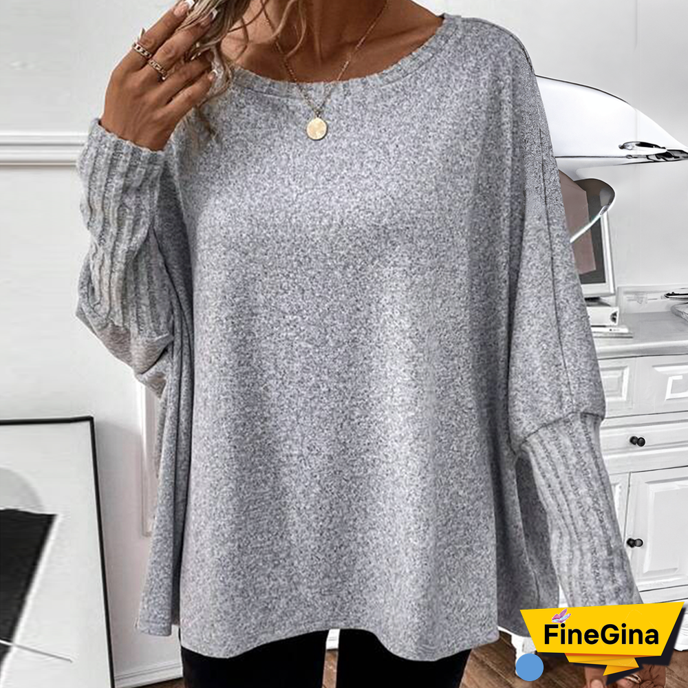 Glamorous Grey Round Neck Top