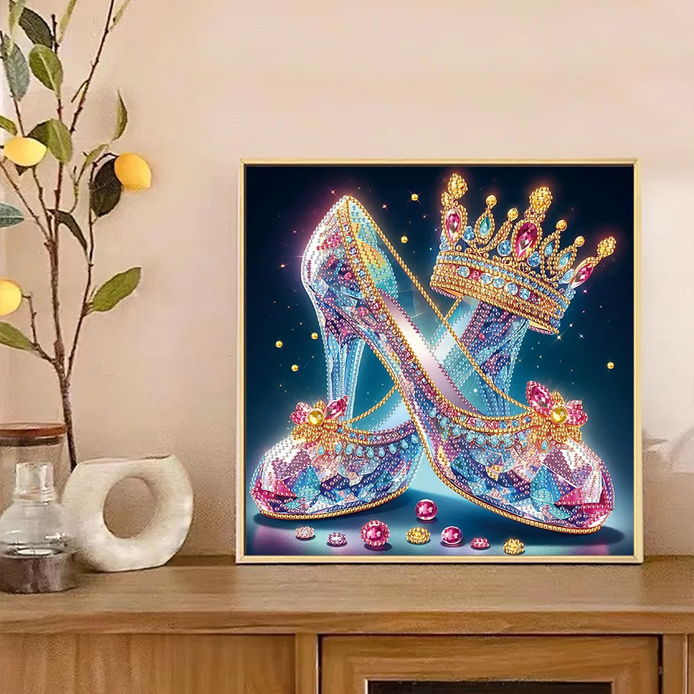 Diamond Painting - Partial Special Shaped Drill - Crystal High Heels(Canvas|30*30cm)