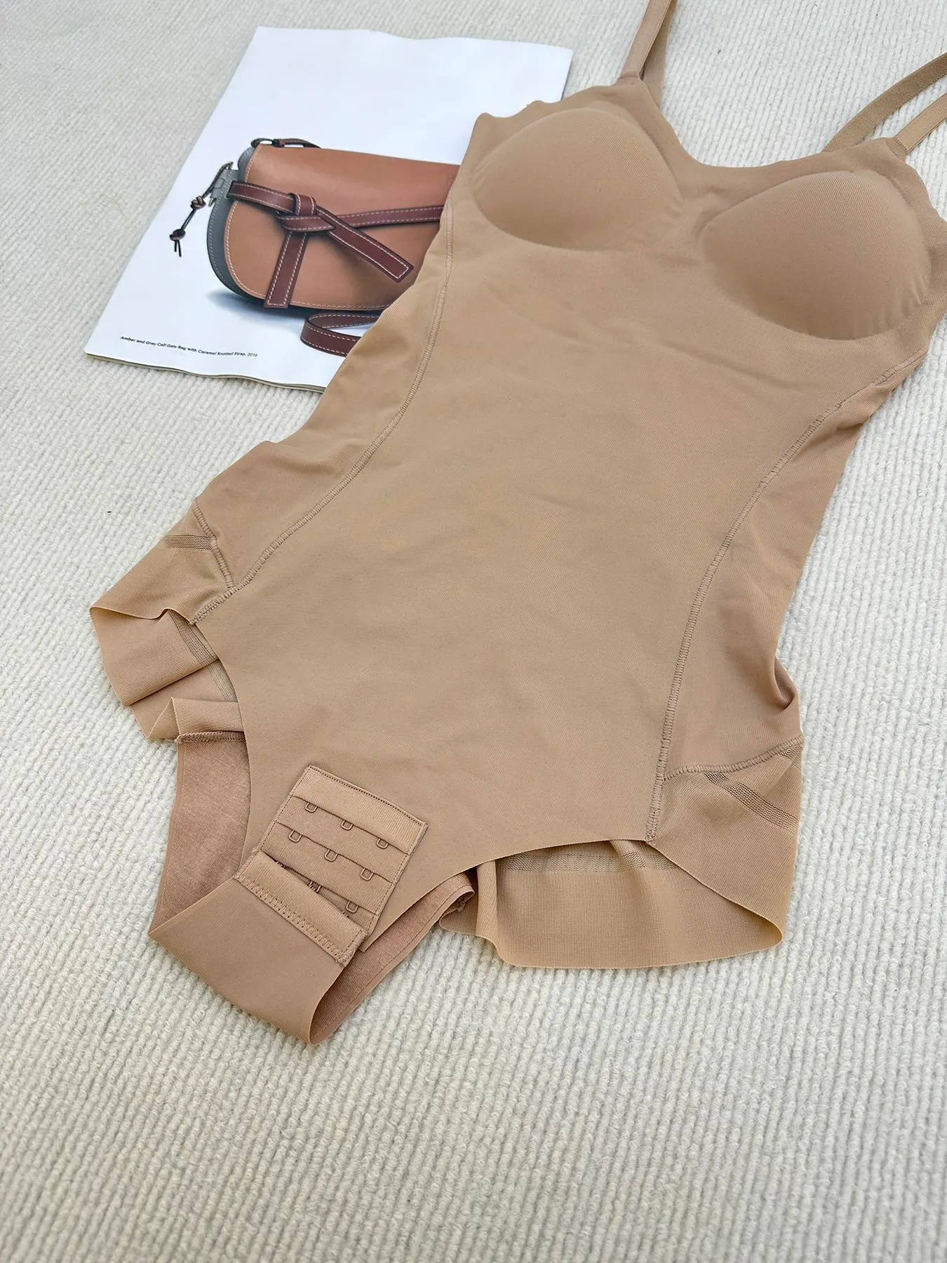 Women's Adjustable Spaghetti Strap Backless Padded Shapewear Bodysuit, Summer Clothes Women, Knitted Solid Ruched Seamless Wireless Basic Bodysuit for Summer, Women's Shapewear for Everyday Wear Women's Adjustable Spaghetti Strap Backless Padded Shapewear Bodysuit, Summer Clothes Women, Knitted Solid Ruched Seamless Wireless Basic Bodysuit for Summer, Women's Shapewear for Everyday Wear