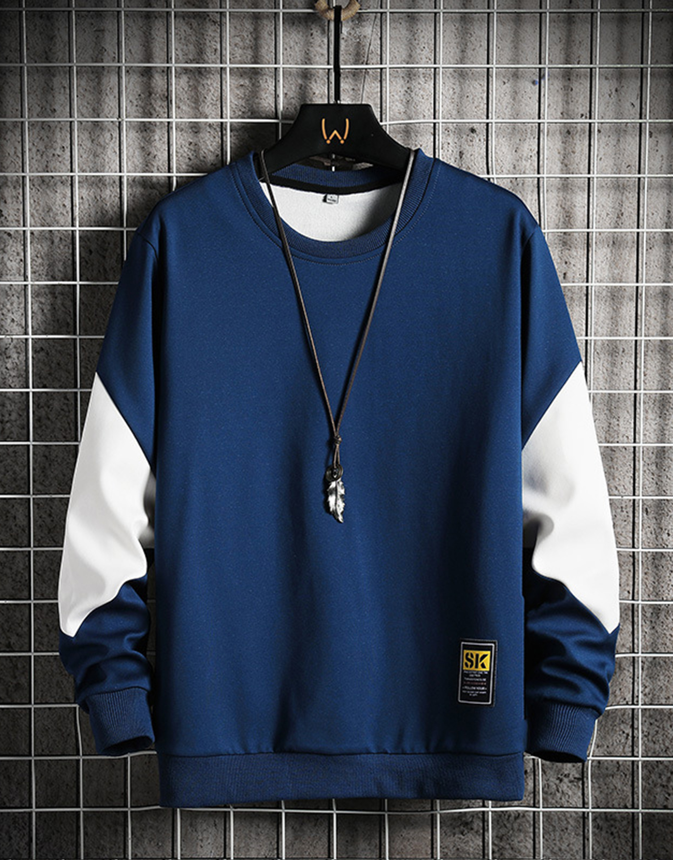 Autumn And Winter Paneled Color-block Regular Sweatshirt / TECHWEAR CLUB / Techwear