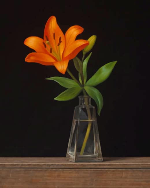 

Orange Flower In A Glass Vase – Paint By Numbers - 40*50CM, 501 Original