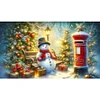 (70*40cm)Christmas Snowman - Full Round Drill Diamond Painting