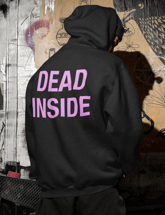 Dead Inside Men's Comfortable Hoodie -  