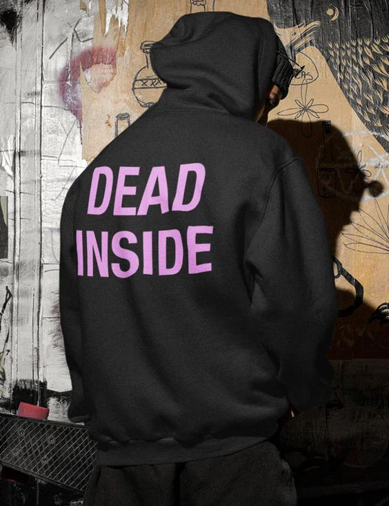 Dead Inside Men Comfortable Hoodie