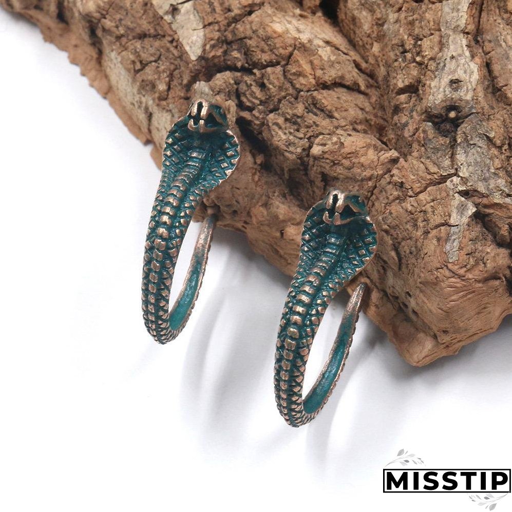 Retro hand-woven rope serpentine earrings