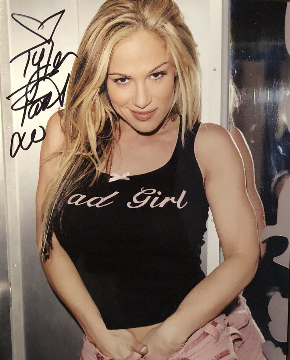 Tyler Faith Adult STAR SIGNED 8X10 Perfect Pink Photo Poster painting AUTOGRAPH Sexy Blonde Rare