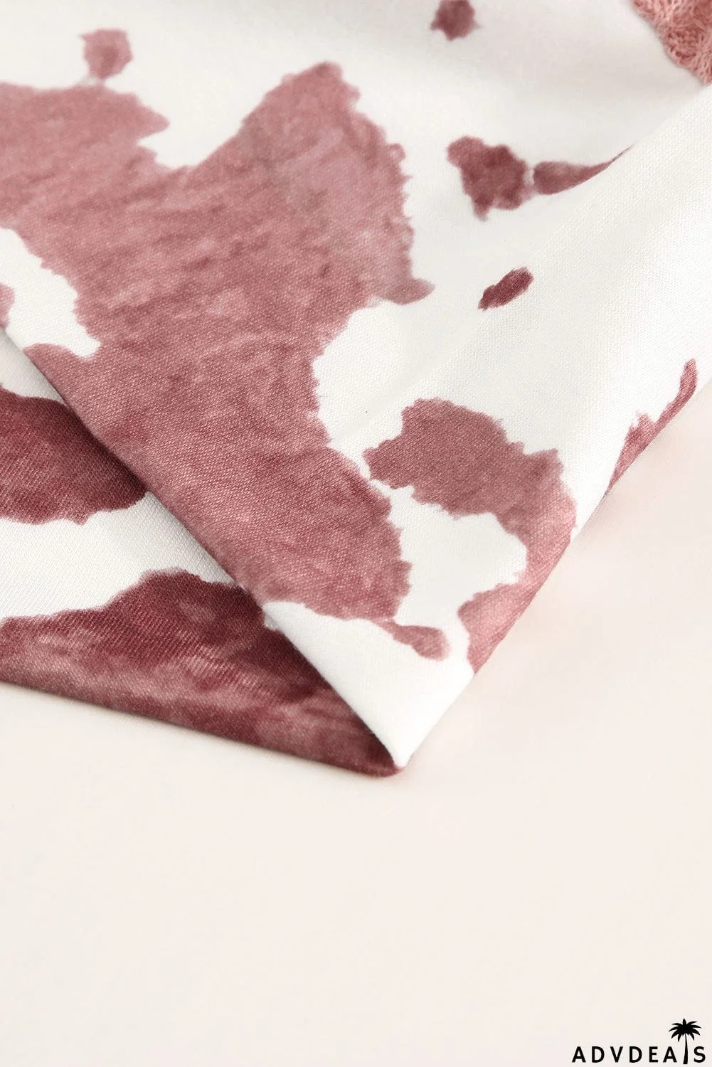 Brown Cow Contrast Asymmetrical Long Sleeve Top