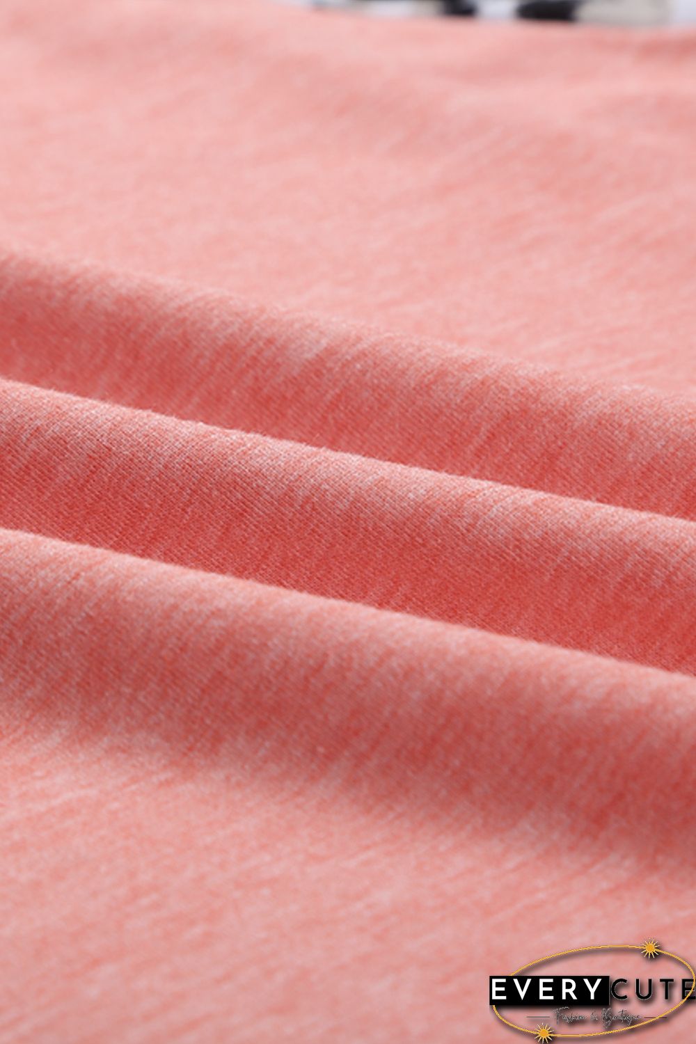 Pink Long Sleeve Top With Leopard Snakeskin Print