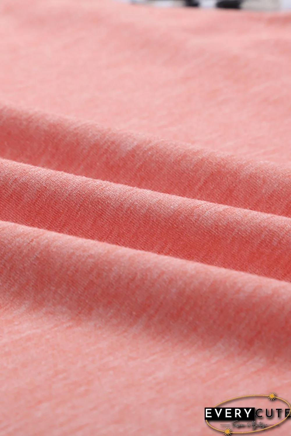 Pink Long Sleeve Top With Leopard Snakeskin Print