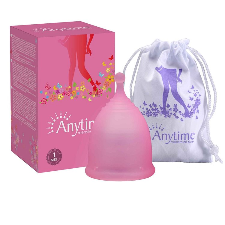 Anytime Medical Grade Silicone Menstrual Cup Plus Large 35ml Menstrual Product Rose Toy