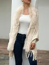 Fashion Tasseled Plush Cape Knitted Cardigan Coat