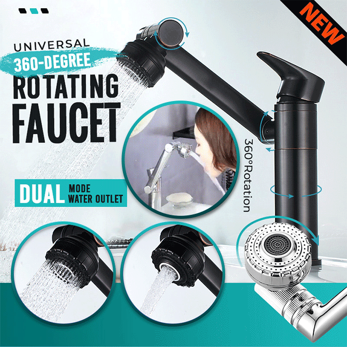 Universal 360-degree rotating faucet（4 points interface ）