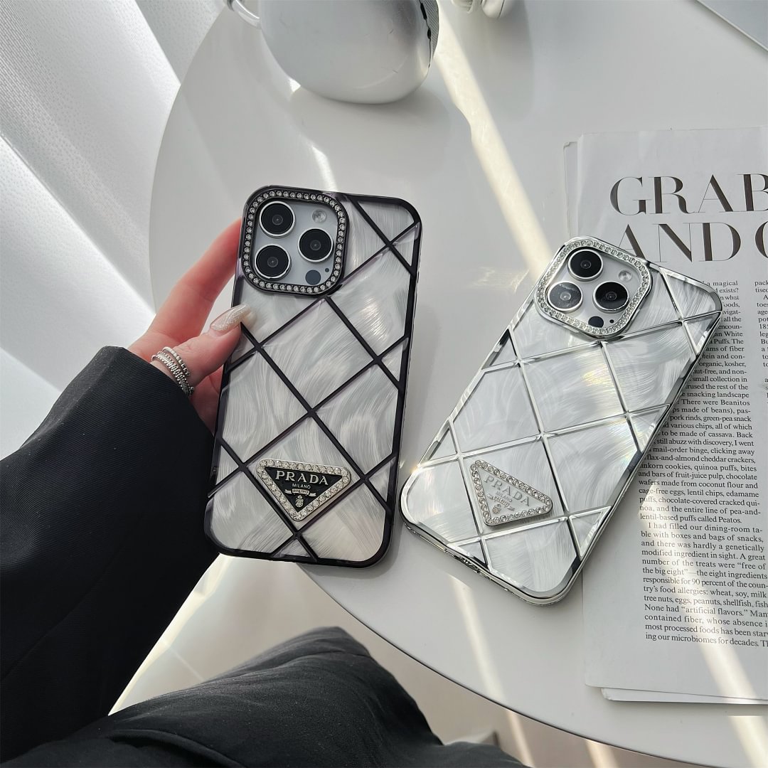 Radiant Prada Diamonds Quilted Apple iPhone Case
