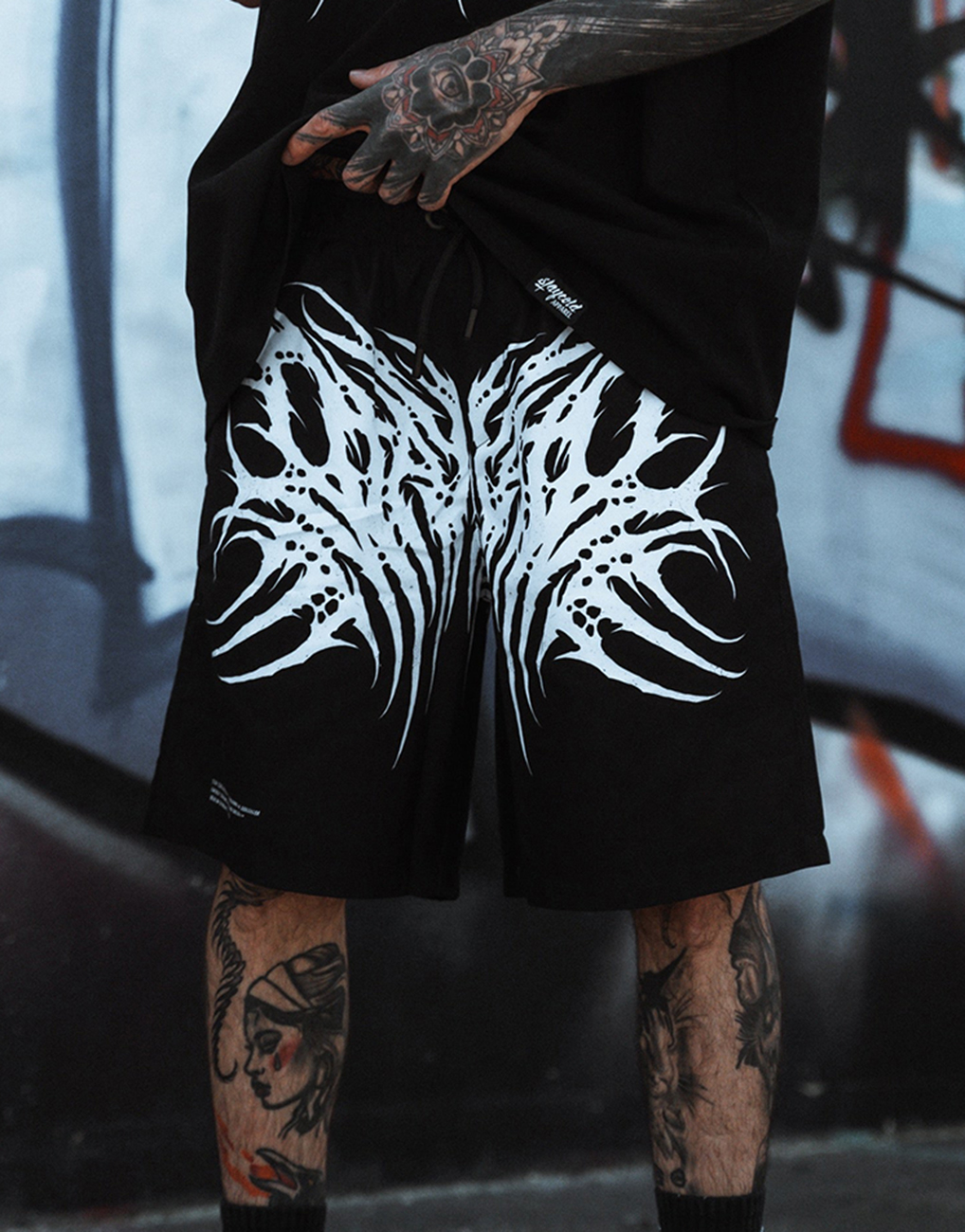 Unisex Dark Printed Casual Shorts / Rvogue / Rvogue