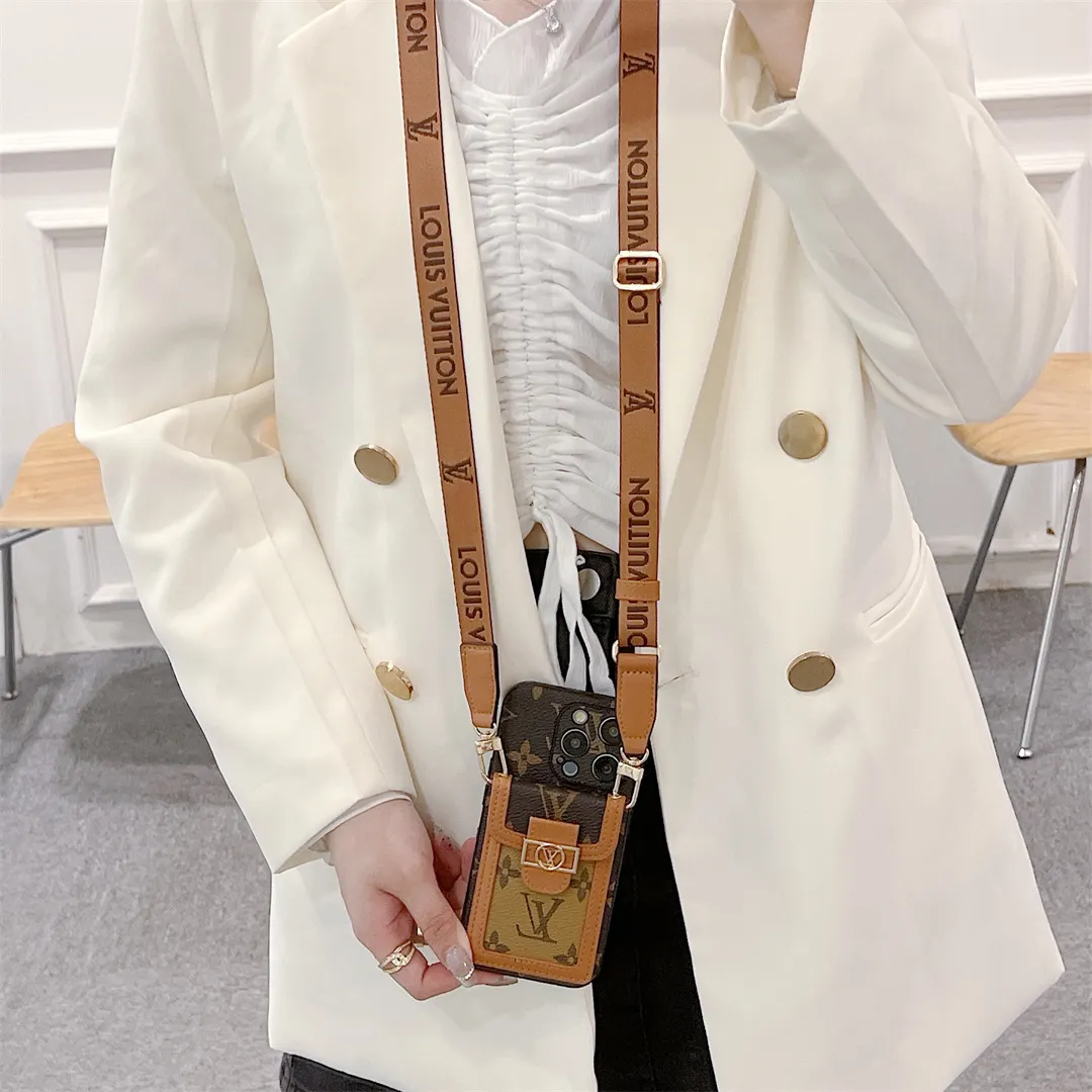 LV Monogram Card Holder Crossbody Classic Dauphine Apple iPhone Case