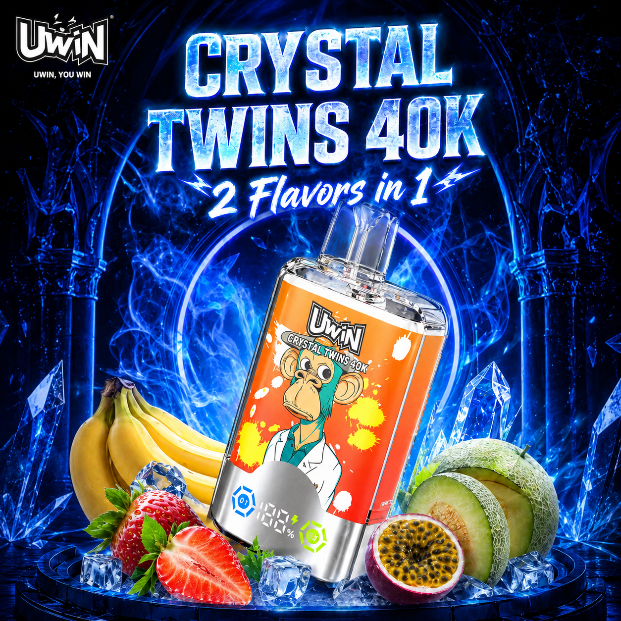 Uwin Twins Crystal 40K Vape | 40000 Puffs mysite fumotvapeshop