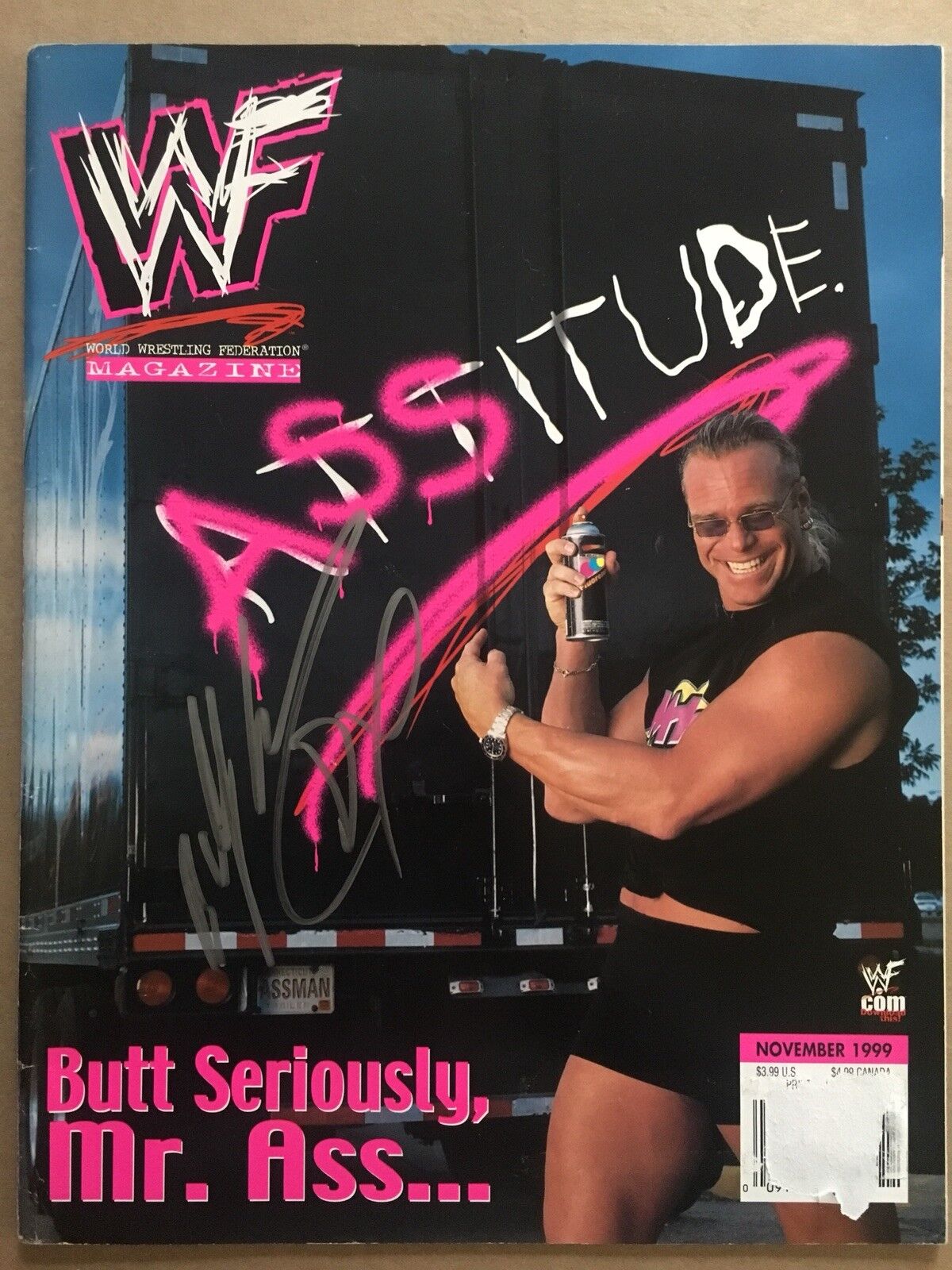 Billy Gunn Signed Wwe Wrestling Magazine Dx New Age Outlaws AEW Wcw TNA Njpw Nwo