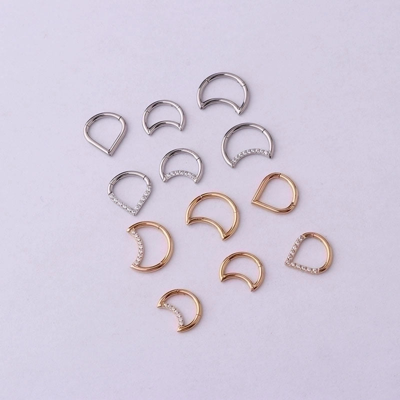 Nose Rings & Studs Fashion Water Droplets 316L Stainless Steel  Plating