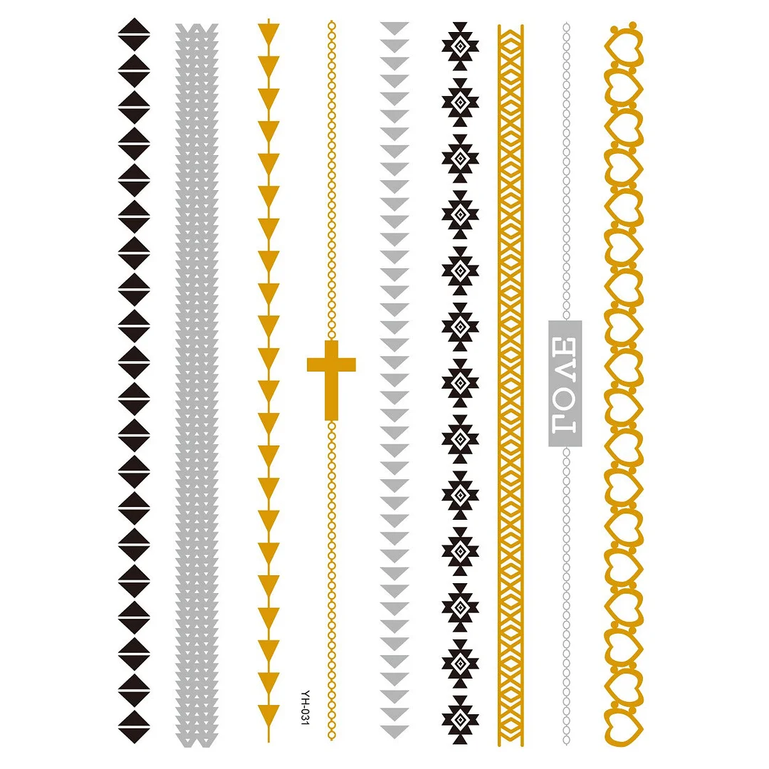 Tattoo Sexy Feather Moon Star Temporary Tattoo Female Party Body Arm Art Fake Flash Tatoos Gold Metallic Tattoo Stickers