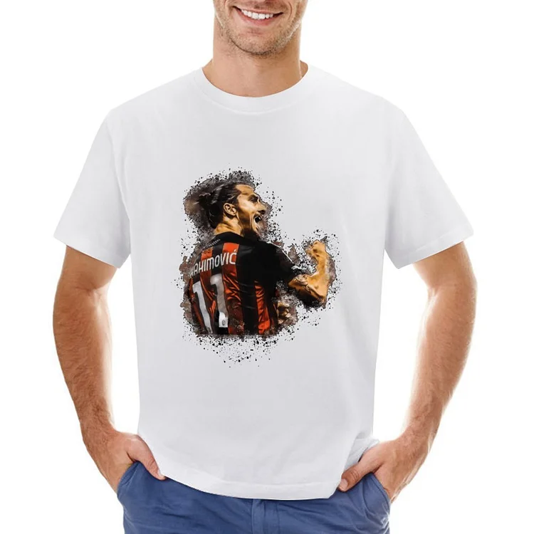 Zlatan Ibrahimovic Inspired Splash Art Men's Soccer Culture Tee