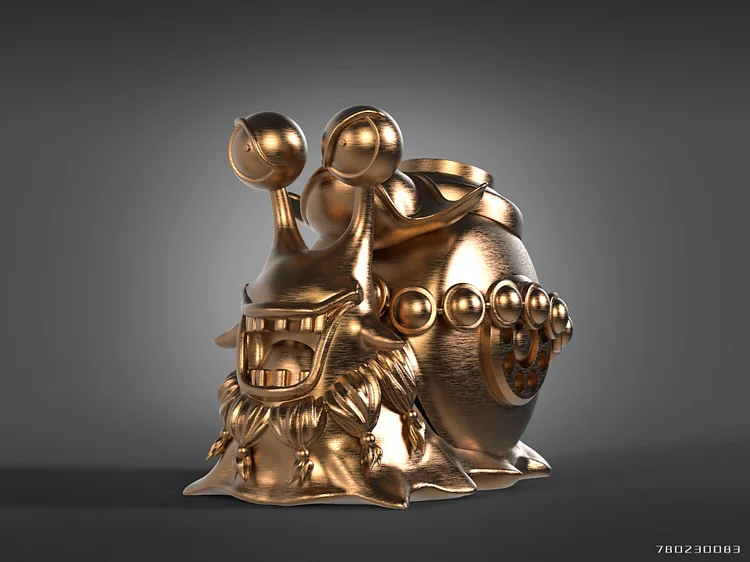 PRE-ORDER LX Studio - One Piece Golden Telephone Bug Part 3: Yonko Blackbeard’s Snail Statue(GK)-