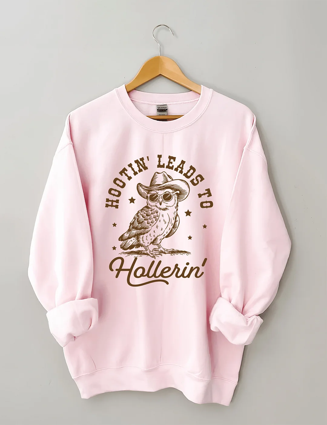 Hootin' Leads To Hollerin' Western Owl Sweatshirt