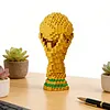 Sports Football Ball Building Kits Creativity Soccer and Cup Building Block Set Mini Collectible Peripheral Bricks Birthday Gift For Teens & Adults (trophy)