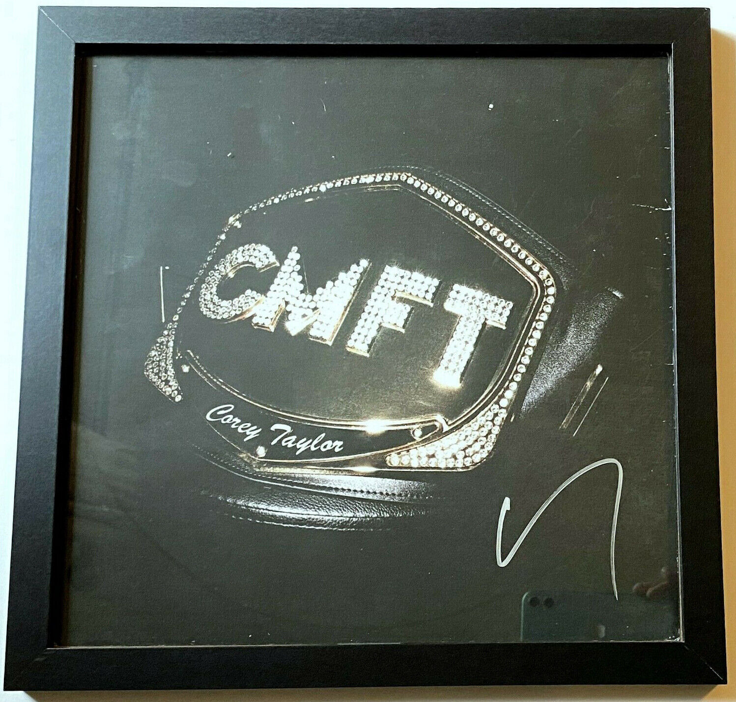 Corey Taylor REAL SIGNED CMFT 12x12 Framed Album Flat COA Slipknot Stone Sour