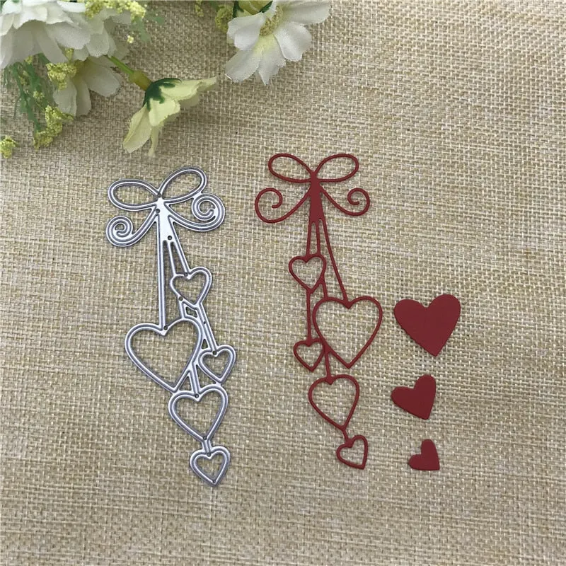 Heart Love heart bow tie Metal Cutting Dies for DIY Scrapbooking Album Paper Cards Decorative Crafts Embossing Die Cuts