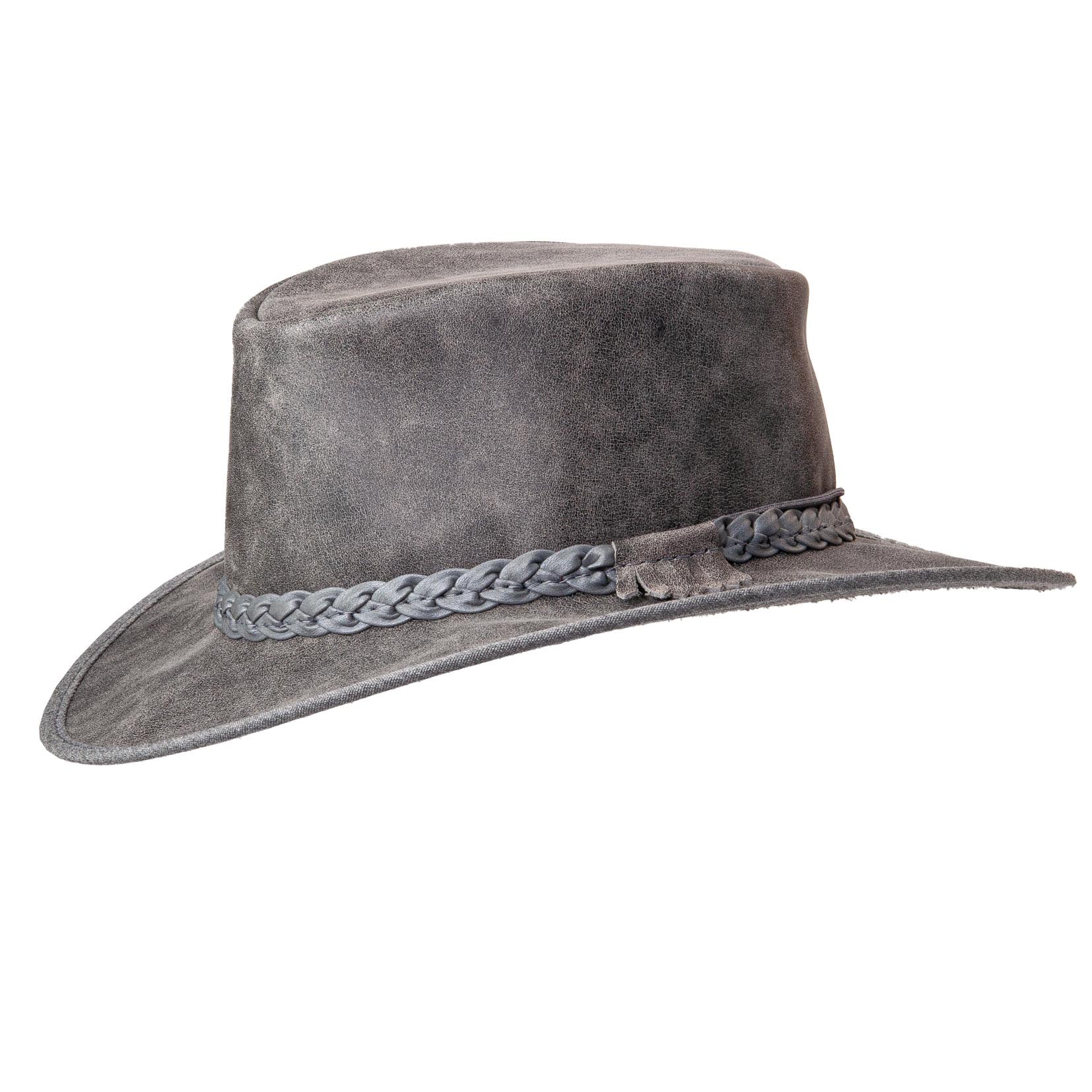 Crusher - Mens Crushable Leather Outback Hat